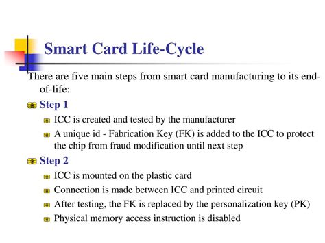 smart card life cycle|The Smart Card Life Cycle .